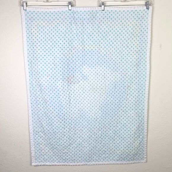 Vintage Quilted Lamb Sheep and Mouse Crib Size Baby Blanket - Picture 2 of 4